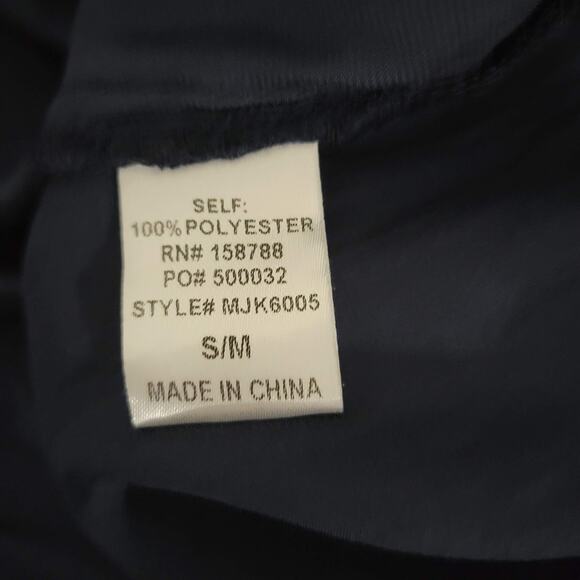 Mable Blazer Dress Blue Navy Satin Silky Oversized Side Slits Baggy Size Medium - Picture 13 of 16